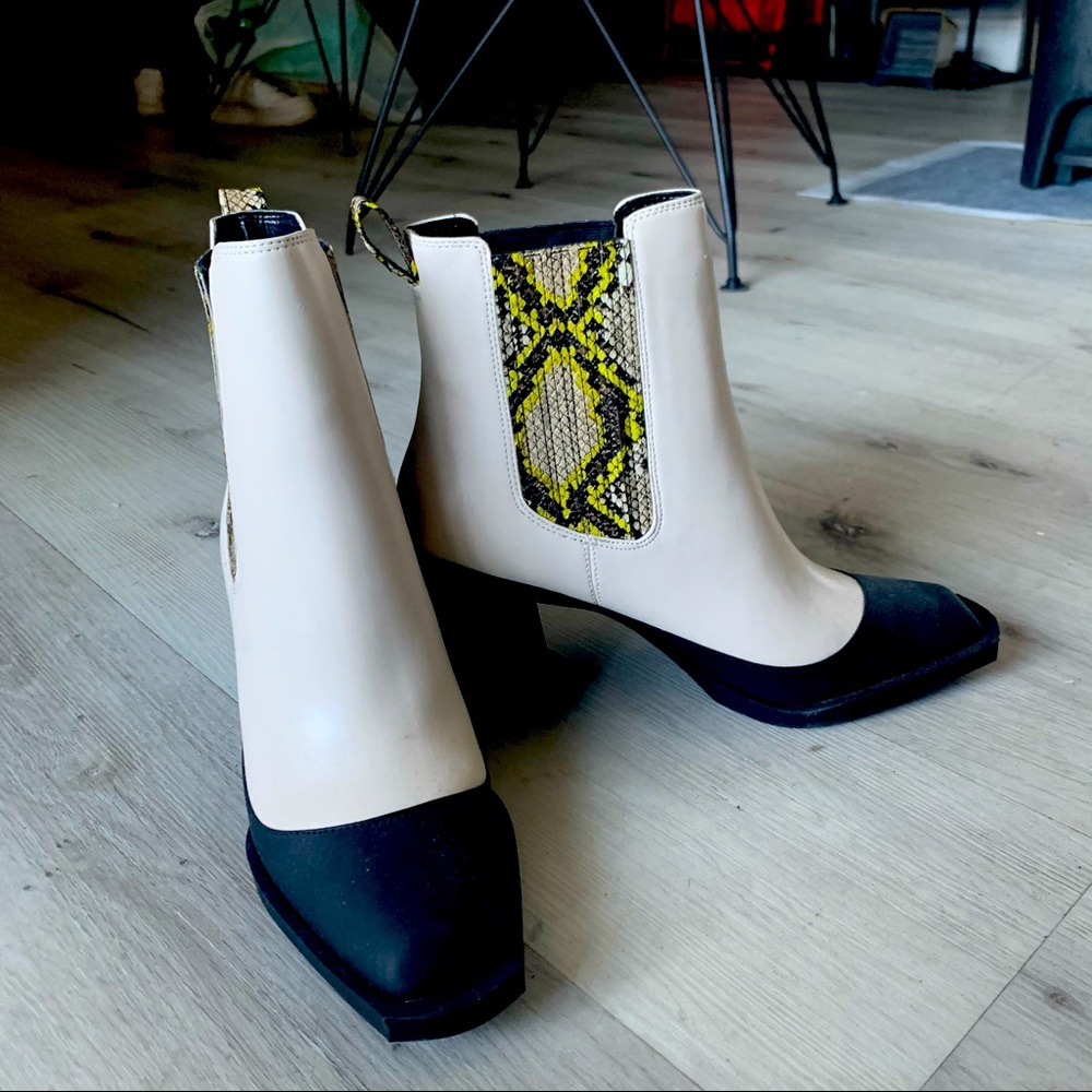 Charles Keith booties cream color